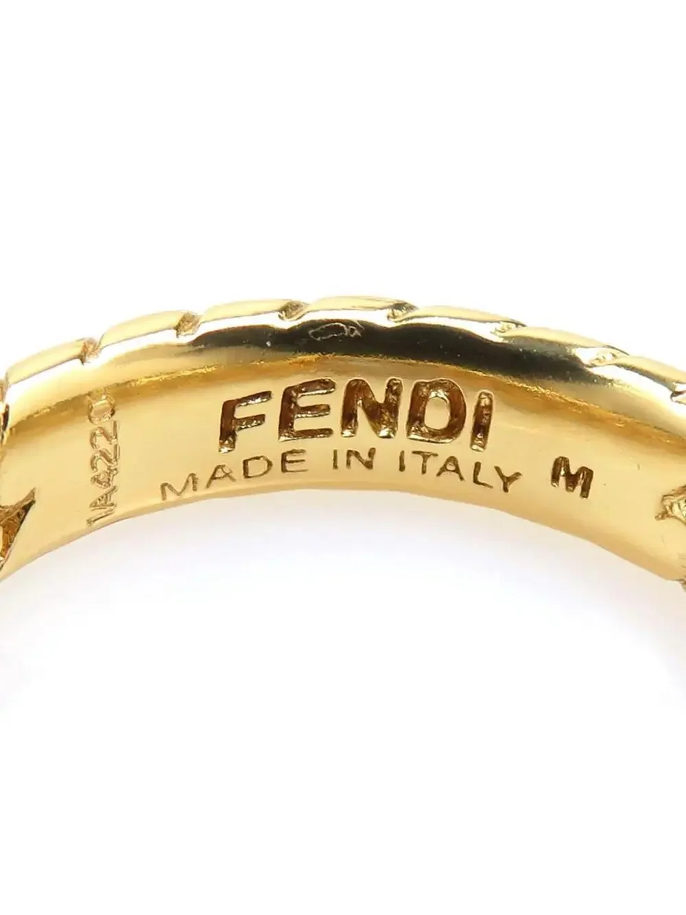 Auth Fendi Ring Gold Metal - #322522F14B